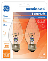 75343   GE Bulb Aurades 40W 2PK