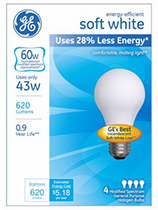 66247   GE Bulb Halo 43W WHT