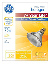 GE 75W WHT Halo Bulb