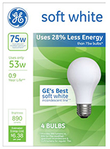 66248   GE Bulb Halo 53W WHT 4PK