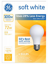 66249   GE Bulb Halo 72W WHT 4PK