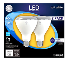 21907   GE Bulb LED 10W BR30 2PK