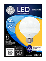 26036   GE Bulb 6.5W G25 LED