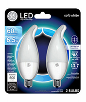 17832   GE Bulb 7W Fros LED 2PK