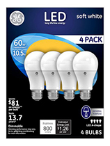 GE 4PK 10.5W LED Bulb