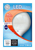 92172   GE Bulb 5W G25 Day LED