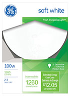 49781   GE Bulb 100W5" WHT Globe