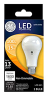 65729&nbsp;&nbsp; GE Bulb 15W SW LED A21