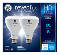 30691&nbsp;&nbsp; GE Bulb 9W BR30 LED 2PK