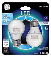 GE 2PK 7W CLR A15 Bulb