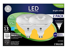 96991&nbsp;&nbsp; GE Bulb 15W Par38 2PK