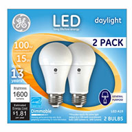 66133   GE Bulb 15W Day A21 2PK