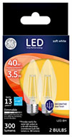 23179&nbsp;&nbsp; GE Bulb 3.5W LED BM 2PK