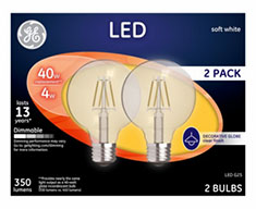 23192&nbsp;&nbsp; GE Bulb 4W LED G25 2PK