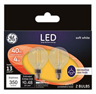 24535&nbsp;&nbsp; GE Bulb 4W LED G16 2PK