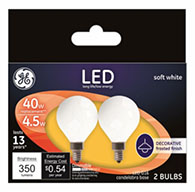 25046&nbsp;&nbsp; GE Bulb 4.5W LED G16 2PK