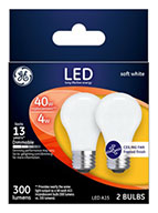 25277   GE Bulb 4W LED A15 2PK