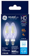 92333&nbsp;&nbsp; GE Bulb 3.2W LED Rev 2PK