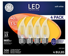 92677&nbsp;&nbsp; GE Bulb 3.5W LED CAM 4PK