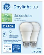 GE2PK 11W LED A19 Bulb