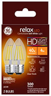 92331&nbsp;&nbsp; GE Bulb 4W LED BM 2PK
