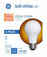 99176   GE Bulb SW 5W LED AG 4PK