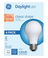 99183&nbsp;&nbsp; GE Bulb 5W Day A19 4PK