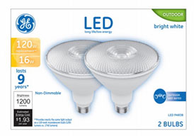 24271&nbsp;&nbsp; GE Bulb 16W Par38 2PK