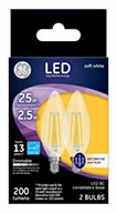 22560   GE Bulb 2.5W BC 2PK