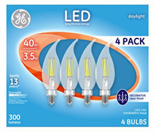 92680&nbsp;&nbsp; GE Bulb 3.5W Day CAC 4PK