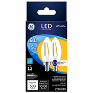 23328   GE Bulb 5WCLR BC LED 2PK