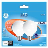 28357   GE Bulb 4.5W Day G25 2PK