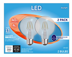 28942&nbsp;&nbsp; GE Bulb 4W Day G25 2PK
