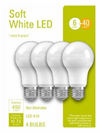 32577&nbsp;&nbsp; GE Bulb 6W SW A19 4PK