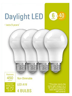 32583&nbsp;&nbsp; GE Bulb 6W Day A19 4PK