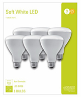 38621&nbsp;&nbsp; GE Bulb S/WHITE LED 6PK