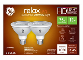 43094&nbsp;&nbsp; GE Bulb 12W SW Par30 2PK