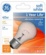 99420   GE Bulb 40W CLR A15