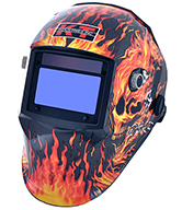 4-1071  ADH Helmet FLAMING SKULL