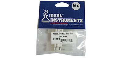 9318C   NEEDLE 16GX1/2 POLY  5PK