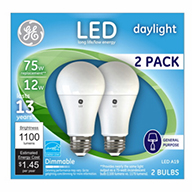 66117   GE Bulb 12W Day A21 2PK