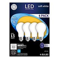 98313&nbsp;&nbsp; GE Bulb 10W SW A19 4PK