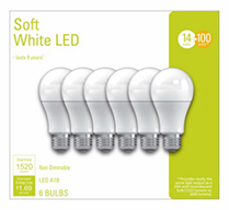 98309&nbsp;&nbsp; GE Bulb 14W SW A21 6PK