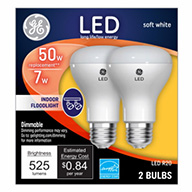 16048&nbsp;&nbsp; GE Bulb 7W SW R20 2PK