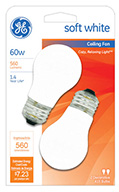 14029&nbsp;&nbsp; GE Bulb 60W WHT Fan 2PK
