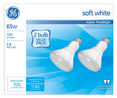 44488&nbsp;&nbsp; GE Bulb 65W Refl FLD 2PK