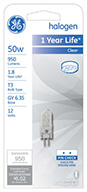 97670   GE Lamp 50W T3 QTZ Halo