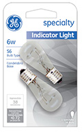 15820   GE Bulb 6W CLR 2PK