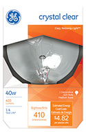 12980   GE Bulb 40W 3" CLR Globe