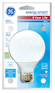 47485   GE Bulb 15W S/WHT Globe